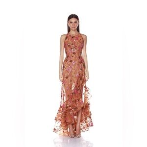 Bronx and Banco Sicilia Sequined Maxi Dress in coral multi